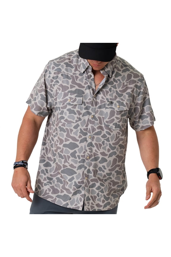 Men's Performance Western Short Sleeve Pearl Snap Button Up Shirt