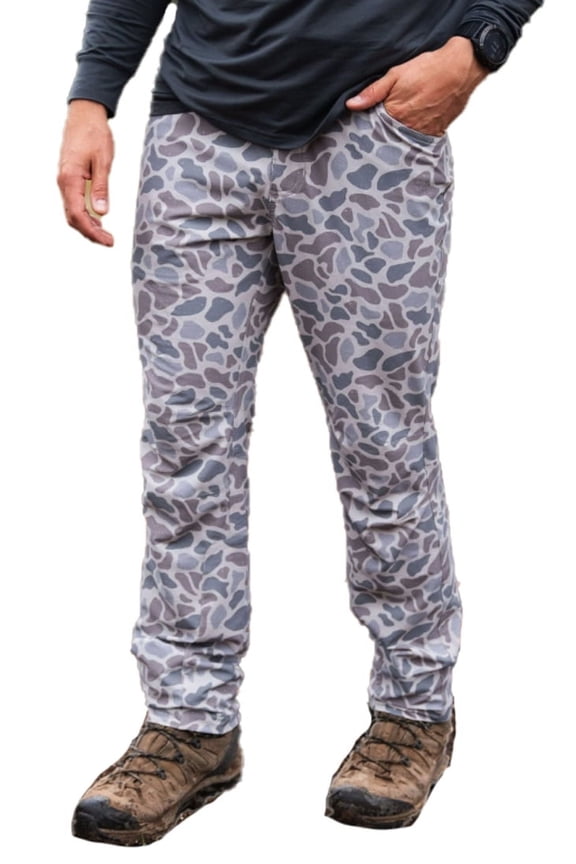 Men's Slim Fit Challenger Water Resistant Pants (Classic Deer Camo, XX-Large)