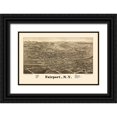 thumbnail image 1 of Burleigh 14x10 Black Ornate Wood Framed with Double Matting Museum Art Print Titled - Fairport New York - Burleigh 1885, 1 of 4