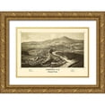 thumbnail image 1 of Burleigh 14x11 Gold Ornate Wood Framed with Double Matting Museum Art Print Titled - Corinth Palmer Falls New York - Burleigh 1888, 1 of 4