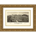 thumbnail image 1 of Burleigh 18x13 Gold Ornate Wood Framed with Double Matting Museum Art Print Titled - Valley Falls New York - Burleigh 1887, 1 of 4