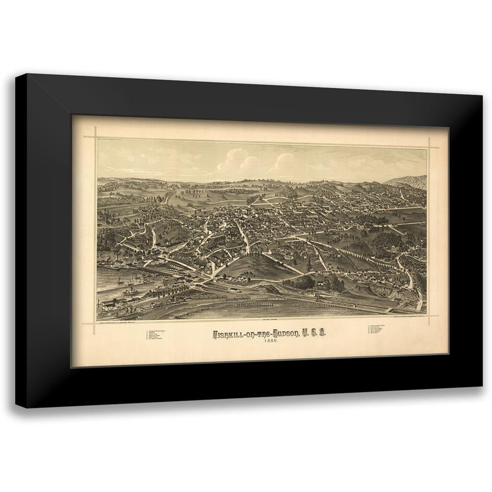 Burleigh 24x18 Black Modern Framed Museum Art Print Titled Fishkill