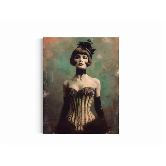Burlesque Dancer Wall Art, Vintage Circus Poster, Flapper Dancer Retro Sideshow Ephemera, Whimsical Aesthetic, Eclectic Wall Decor 127RD Unframed Paper Print