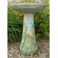 thumbnail image 1 of Burley Clay Hand Tinted Butterfly Ceramic Bird Bath, 1 of 3