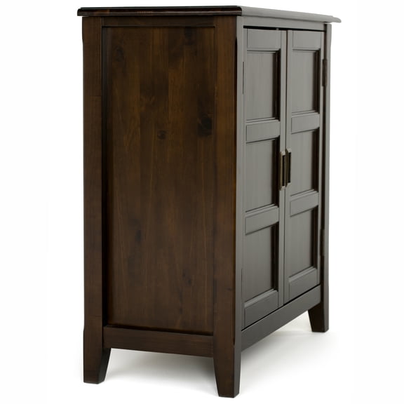 Burlington 30 inch Wide Solid Wood Low Storage Cabinet in Mahogany Brown