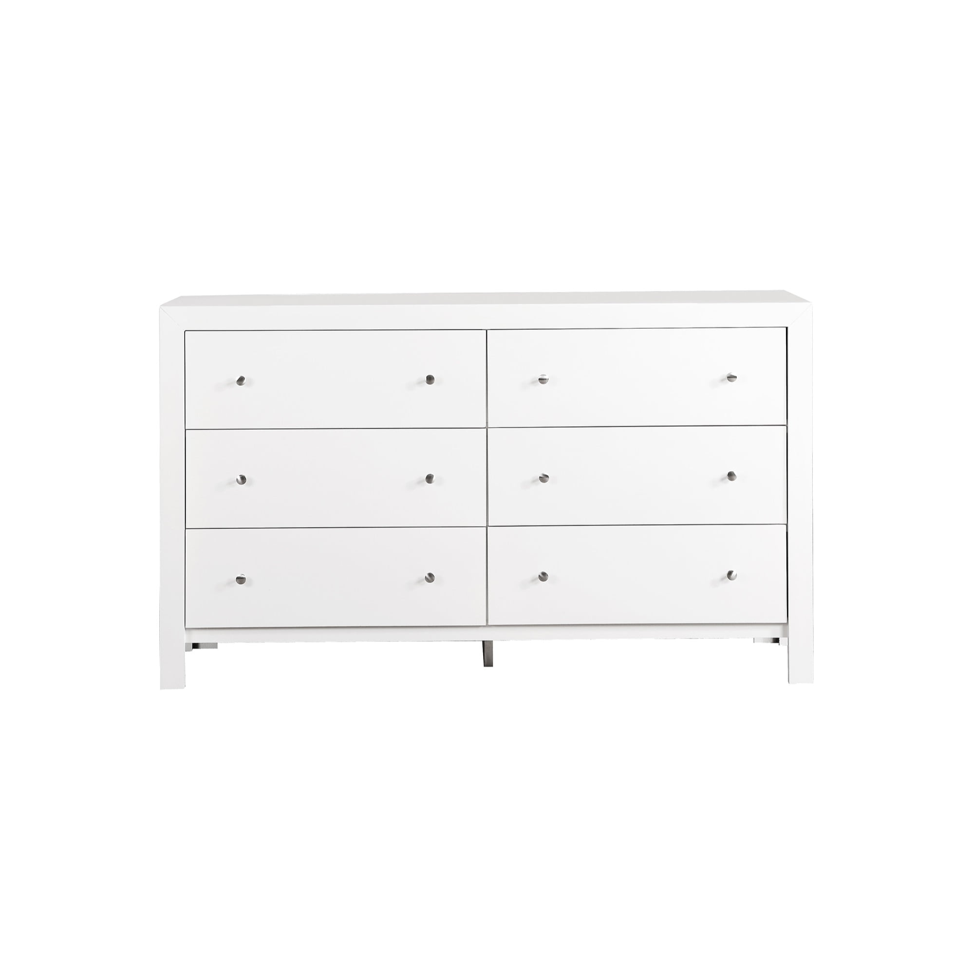 Burlington 6Drawer White Double Dresser (34 in. X 17 in. X 58 in