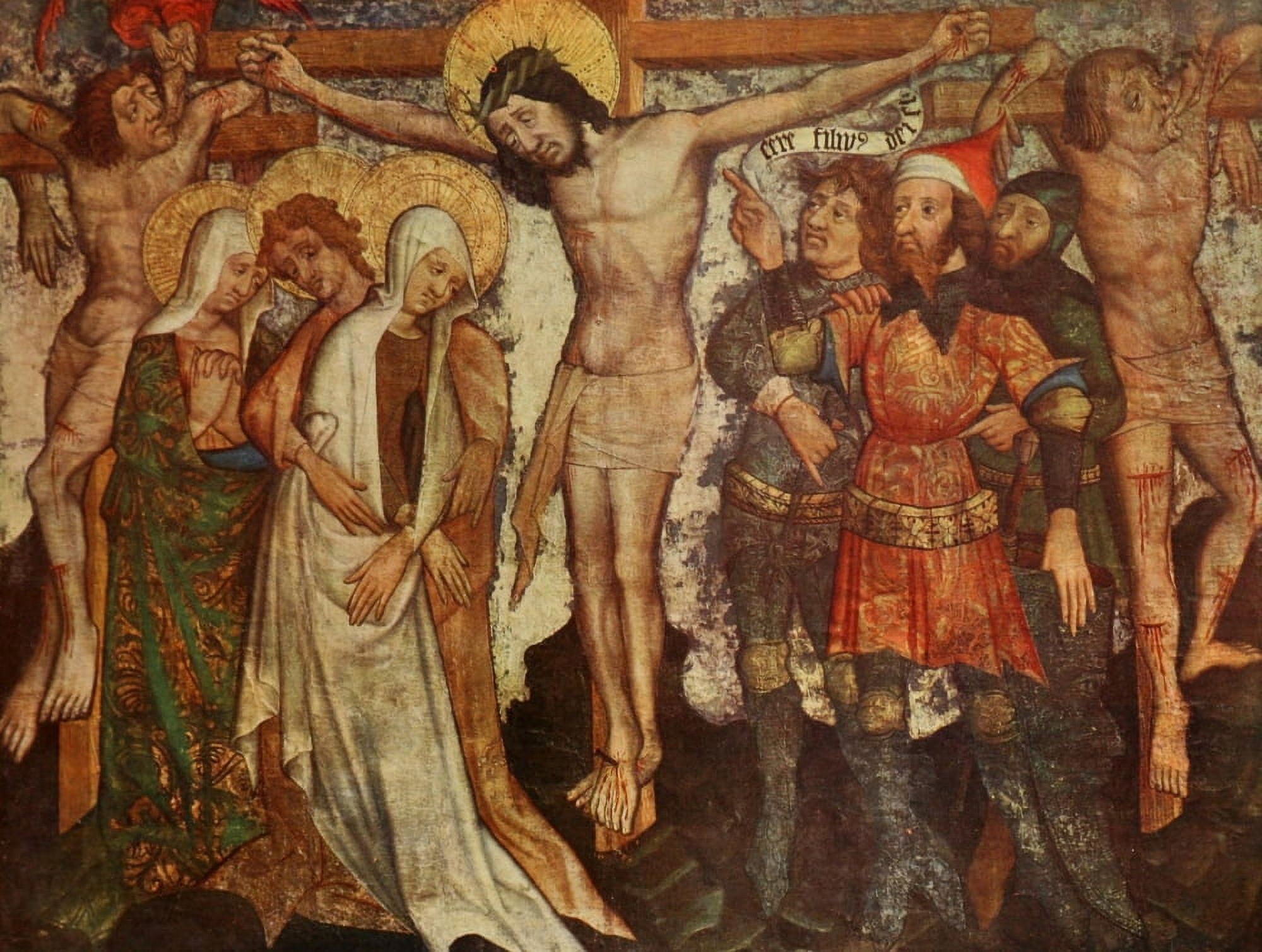 Burlington Mag Medieval painted panel c1400 Canvas Art - Unknown (24 x 36)