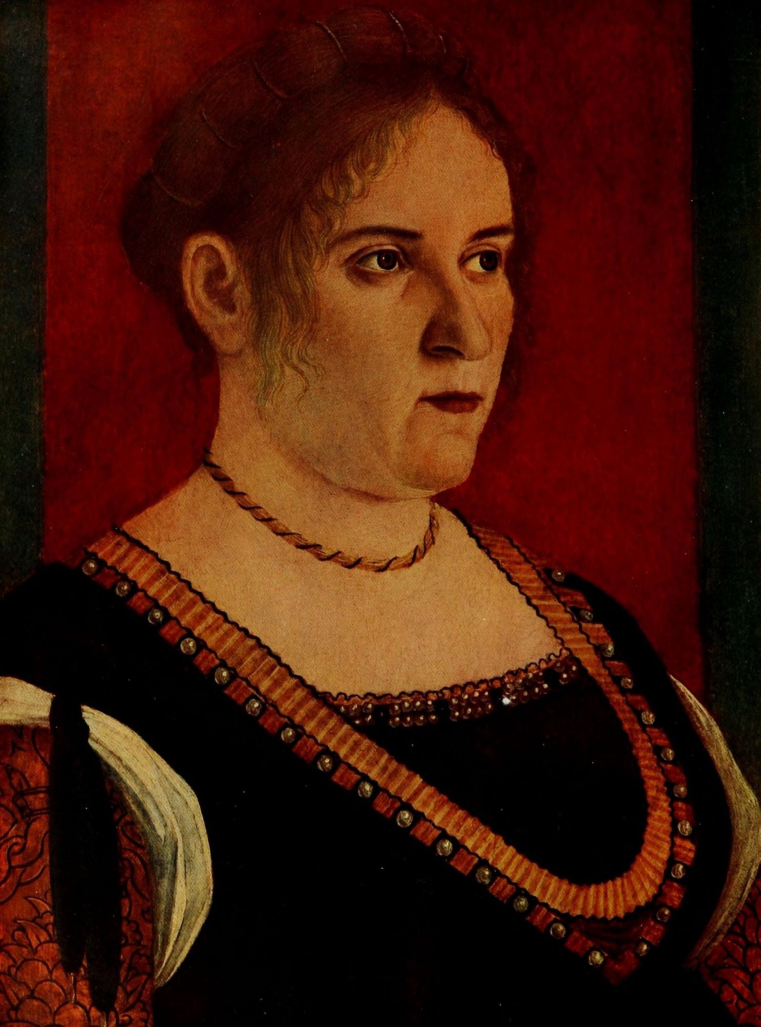 Burlington Mag Wife of Venetian Senator Canvas Art - Vittore Carpaccio (18 x 24)