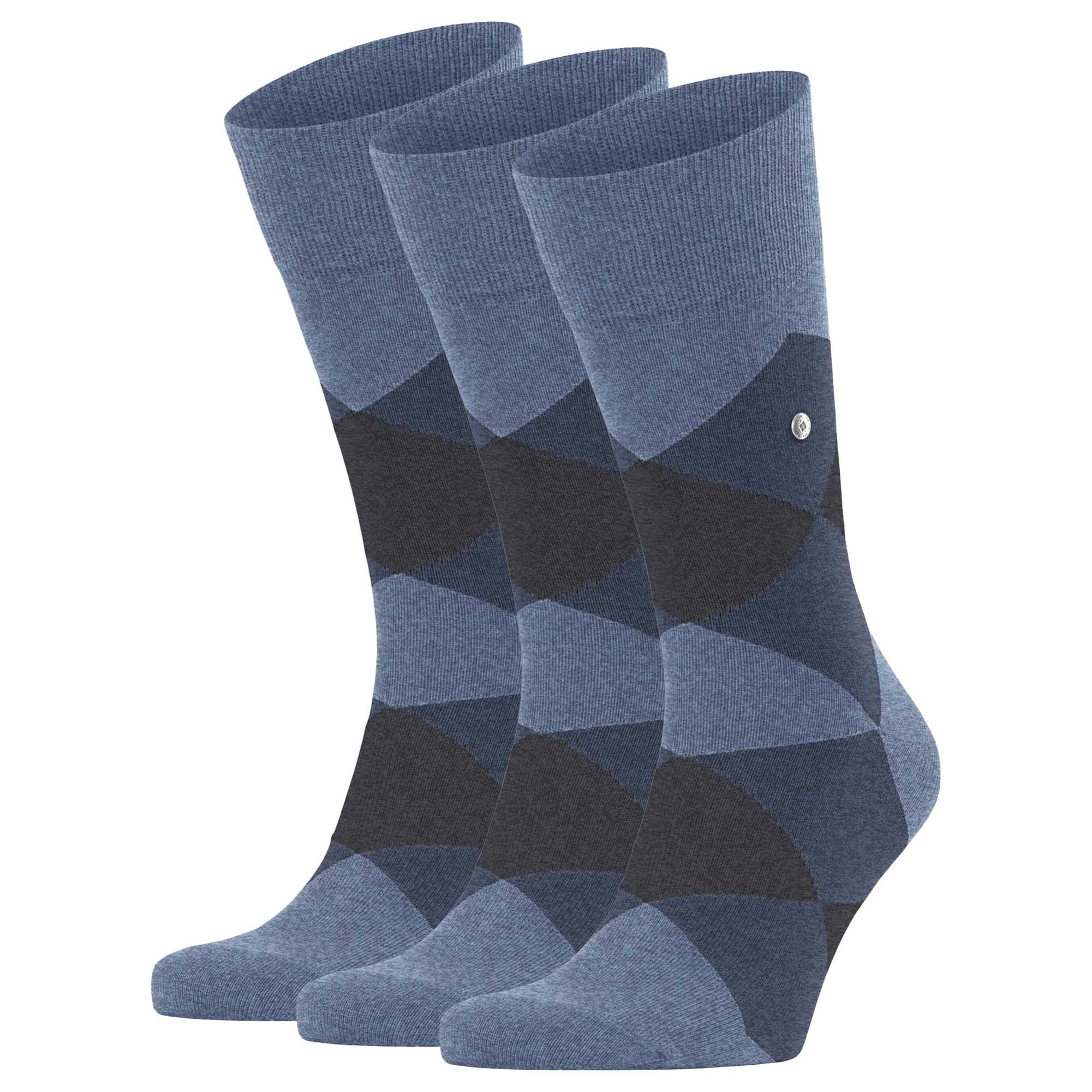 Burlington Men Socks Pack Of 3 - Clyde, Diamond Pattern, Organic Cotton ...