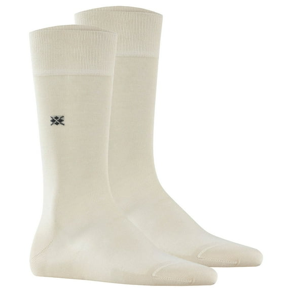 Burlington Men's Socks 2-Pack - Dublin, Short Sock, Logo, One Size, Plain Beige 40-46
