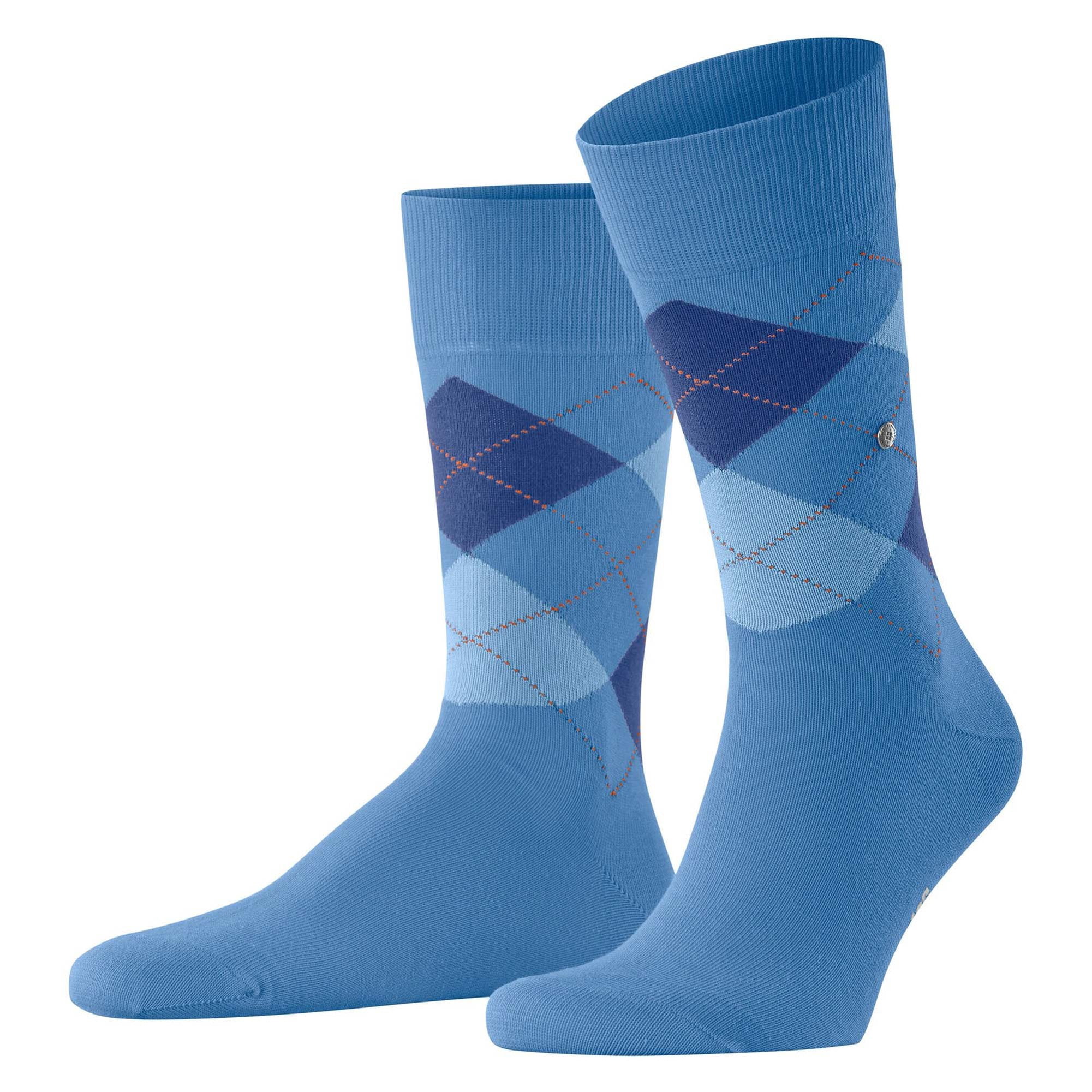 Burlington Men's Socks - King, Cotton, Diamond Pattern, Logo Emblem ...