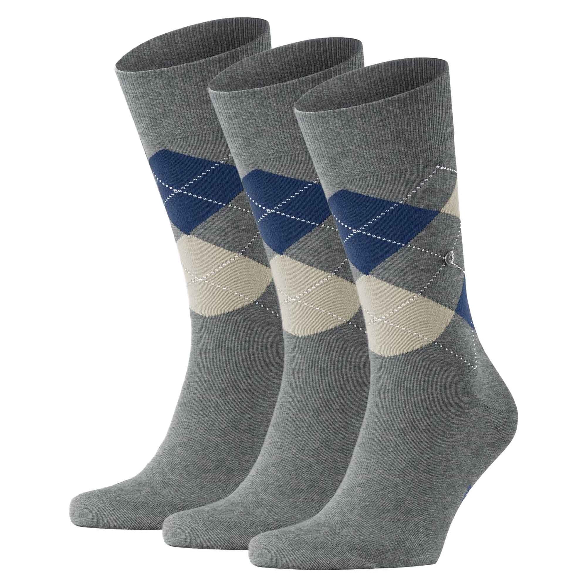 Burlington Men's Socks - King, Cotton, Diamond Pattern, Logo Emblem ...