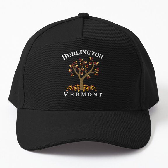 Burlington Vermont Baseball Hat, New England City Travel Graphic Design, Classic Cap