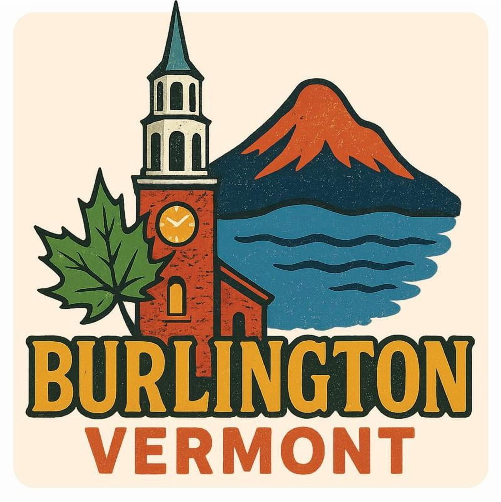 Burlington Vermont Vintage Design Souvenir Decorative Vinyl Decal ...