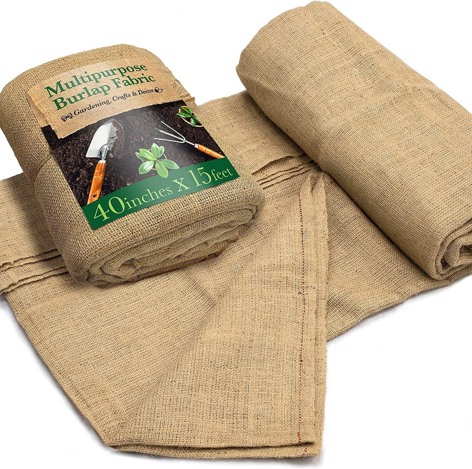 Burloptuous 40" x 15 Feet Natural Jute Burlap Roll