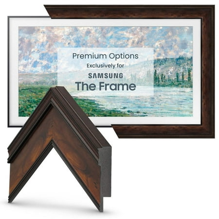 Frame My TV.com - Deco Premiere Bezel for Samsung the Frame TV - 75" - Burlwood