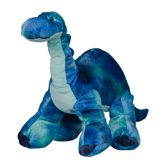 Burly Brachiosaurus Stuffed Dinosaur 16 Inch, Soft Long Neck Prehistoric Plush Toy Display