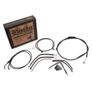 Burly Brand 16" Black Ape Hanger Cable & Brake Line Kit for Harley Sportster Non-ABS B30-1108