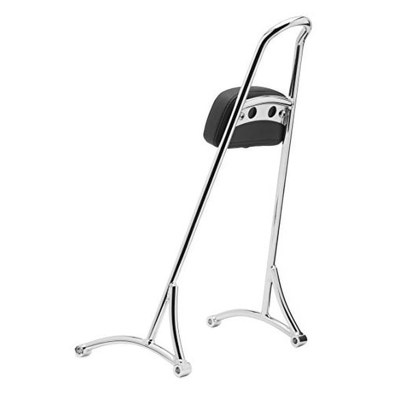 Burly Brand Chrome Tall Sissy Bar with Pad B13-1501C