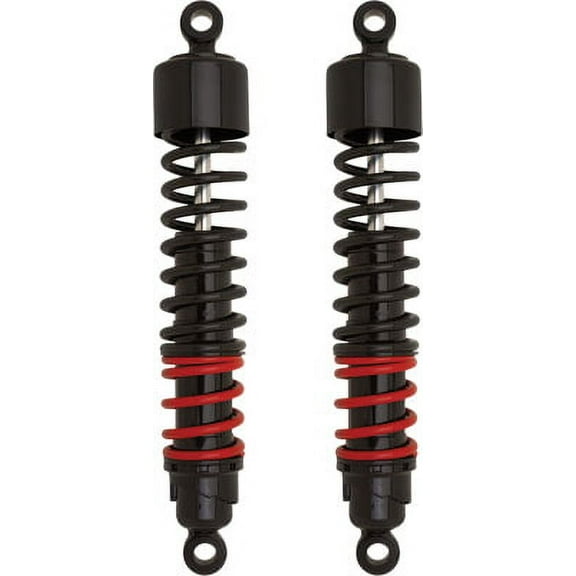 Burly Brand B28-1250 Stiletto Shocks - 15in. - Black/Red