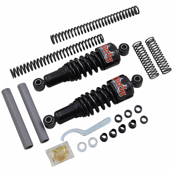 Burly Slammer Front & Black Rear Shock Suspension Drop Kit (B28-1001B)