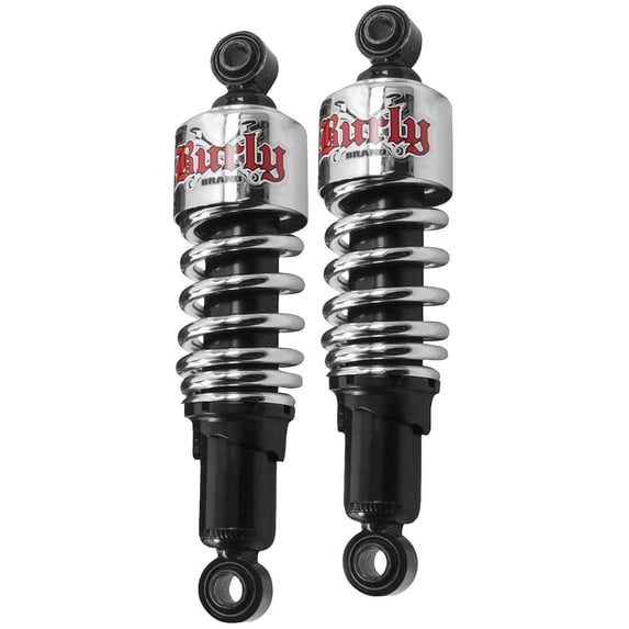 Burly Slammer Motorcycle Lowering Chrome 10.5" Rear Shocks (B28-1202)