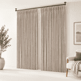 Burlywood Birch Pinch Pleated Blackout 100 Inch Linen Curtadual Layer ...