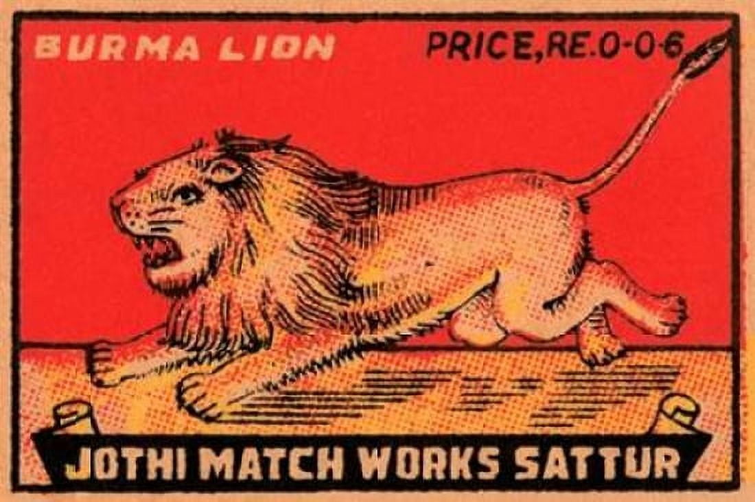 Burma Lion Canvas Art - Phillumenart (12 x 18)