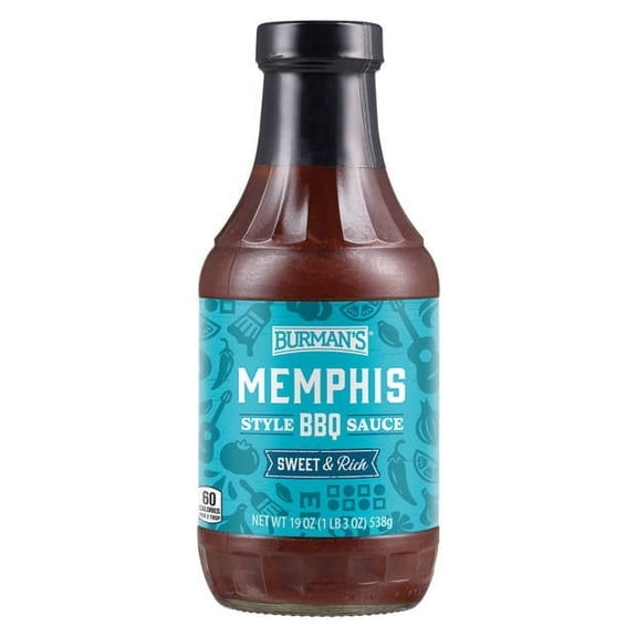 Burman's Memphis Style BBQ Sauce, 19 oz