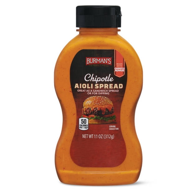 Burman's Squeezable Chipotle Aioli Spread, 22 oz