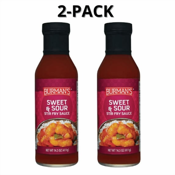 Burman's Sweet & Sour Stir Fry Sauce 2-Pack 14.5 oz