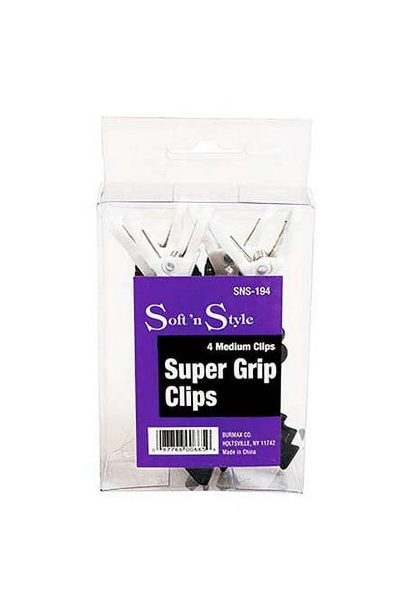 Soft N' Style Super Grip Clips - Medium - 4 Pack