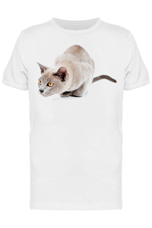 Burmese Cat Searching T-Shirt Men -Image by Shutterstock, Male Large