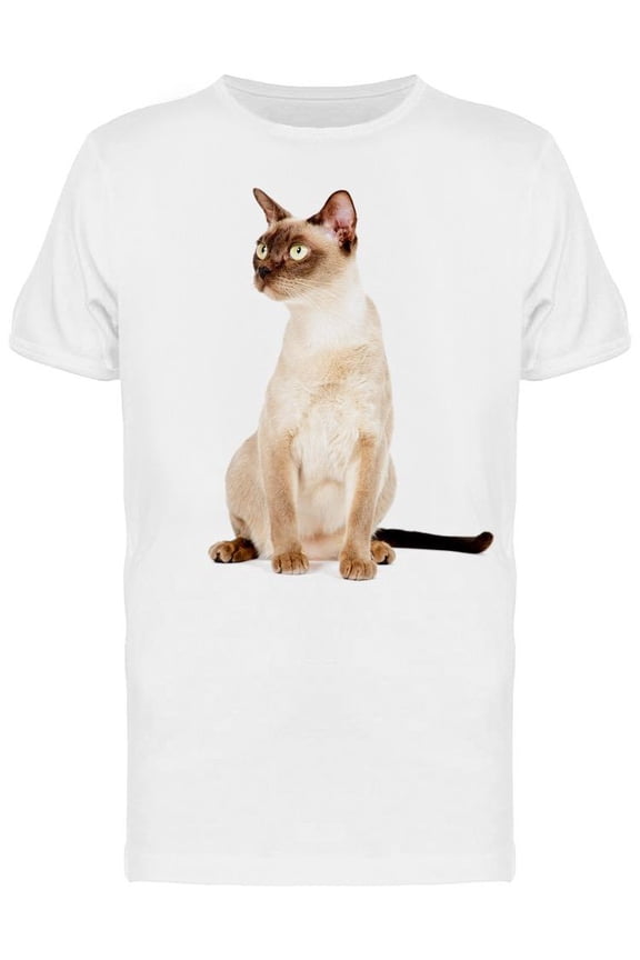 Burmese Cat W/turned Head T-Shirt Men -Image by Shutterstock, Male Medium