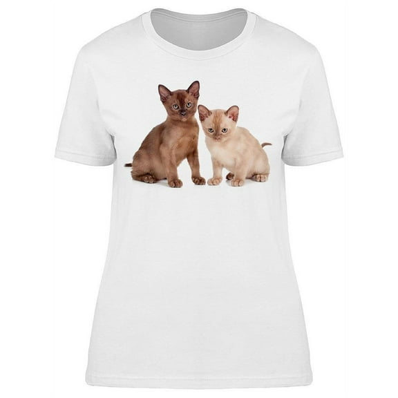 Burmese Cats Sitted T-Shirt Women -Image by Shutterstock, Female x-Large