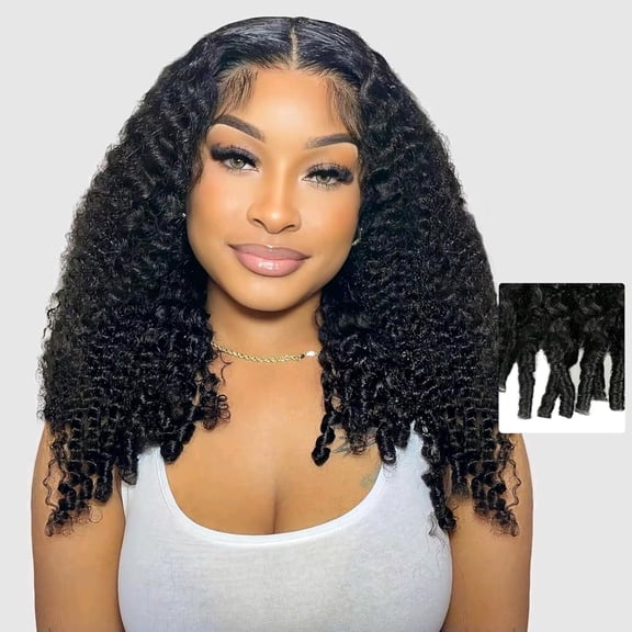 Burmese Curly Wigs Human Hair 13x6 Transparent Lace Front Wigs 180 Density Burmese Curly Wig Pre Plucked Natural Hairline for Women 16 inch