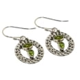 thumbnail image 1 of Burmese Peridot Solid 925 Sterling Silver Jewelry Earring 1.50" SE-1866, 1 of 2
