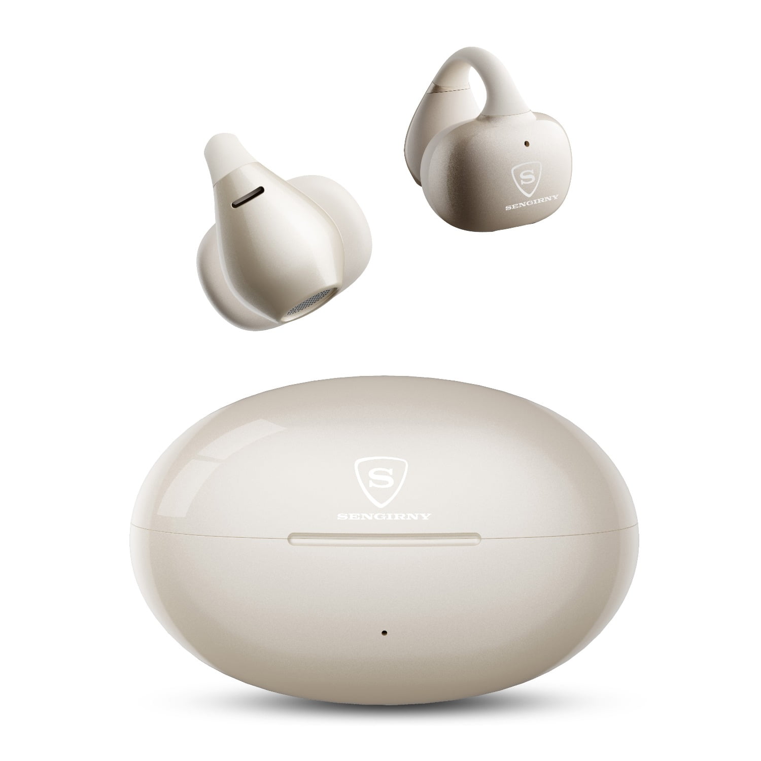 Burmester Open Ear Clip Bluetooth Headphones, Air Conduction Wireless Earbuds for Sports, Non-In Ear Comfortable Design