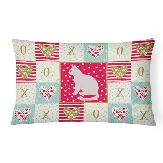 Burmilla 2 Cat Love Canvas Fabric Decorative Pillow