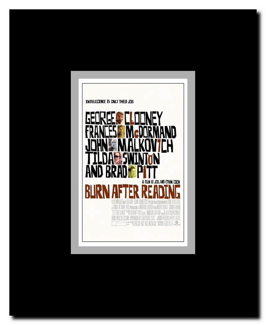 Burn After Reading Framed Movie Poster