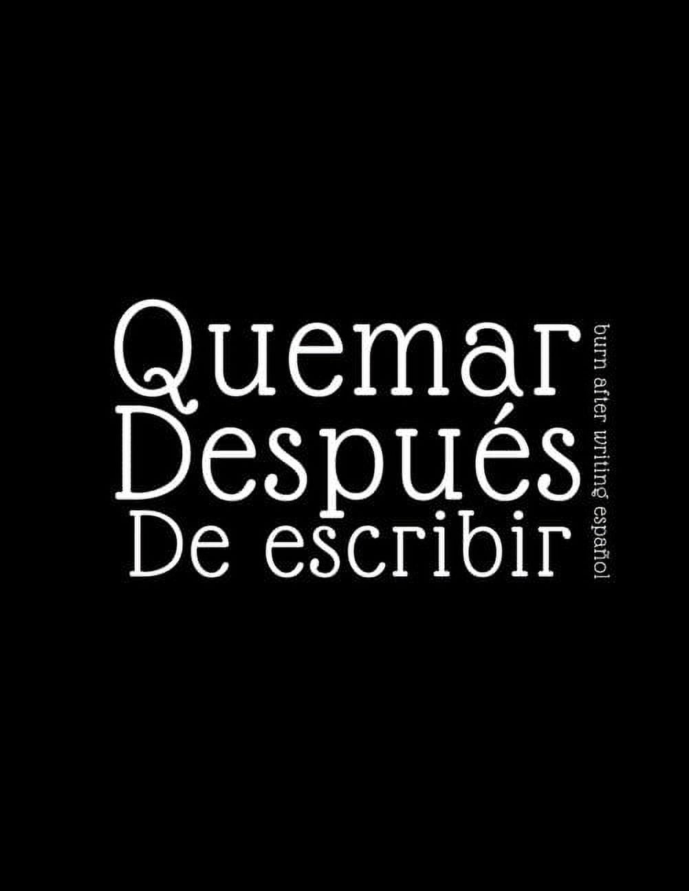 Burn After Writing Spanish Burn After Writing español Quemar después de escribir 2 (Paperback