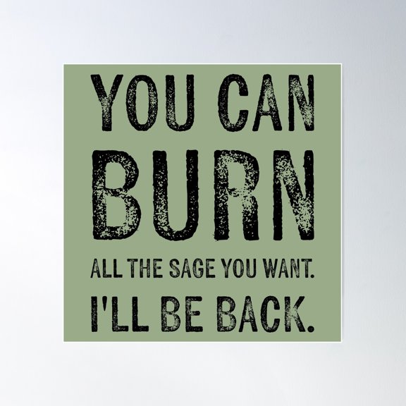 Burn All The Sage Poster Wall Art, Modern Wall Decor For Living Room Bedroom, 16x24 UNFRAMED
