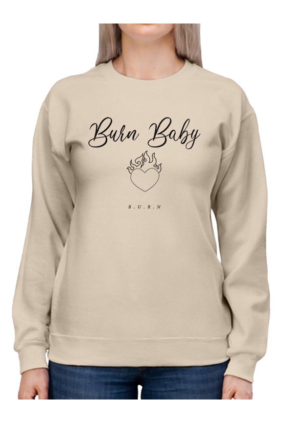 Burn Baby Burning Heart  Sweatshirt Women -Image by Shutterstock, Female Small