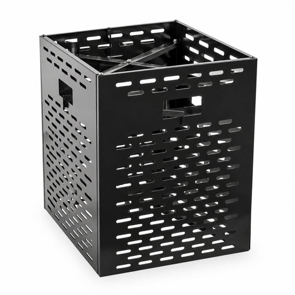 Burn Barrel Incinerator Drum for Yard Waste, Paper, and Wood, Powder Coated Steel, 21" x 21" x 26"