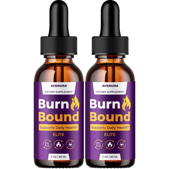 Burn Bound Liquid Drops – BurnBound Natural Blend Advanced Formula for Active Lifestyle, 2 Pack, 2 Month Supply