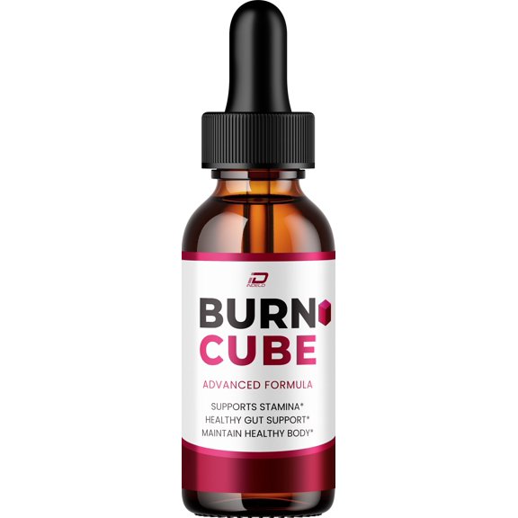 Burn Cube Liquid Drops BurnCube Natural Blend Healthy Organic Support, 1 Pack, 1 Month Supply