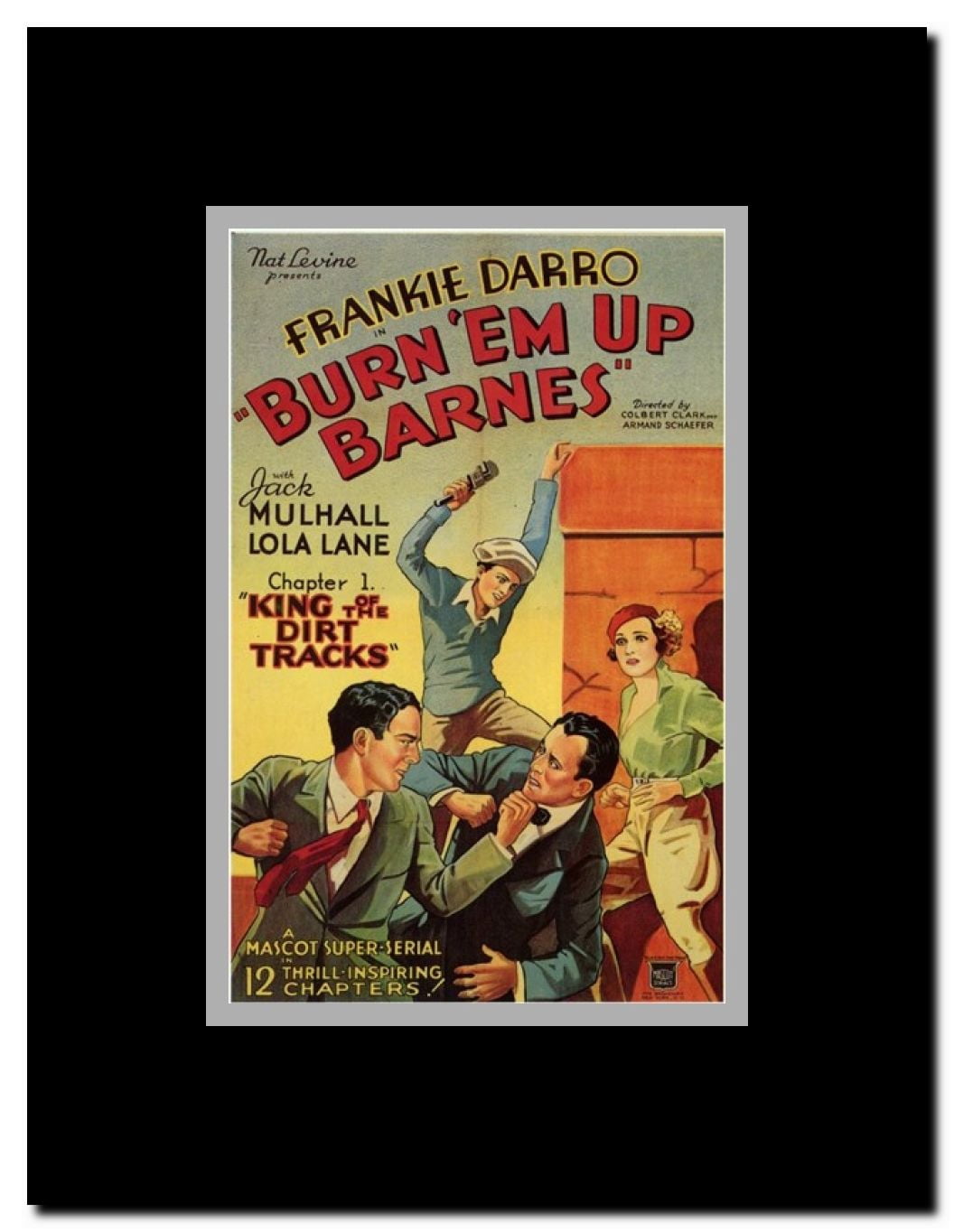 Burn 'Em Up Barnes Framed Movie Poster