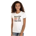 thumbnail image 1 of Burn Fat Not Oil Cycling Vintage Womens Slim Fit Graphic Tee Brisco Brands M, 1 of 5