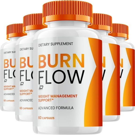 Burn Flow Keto Capsules – BurnFlow Pills Advanced Formula, Maximum Strength, 5 Pack, 300 Capsules