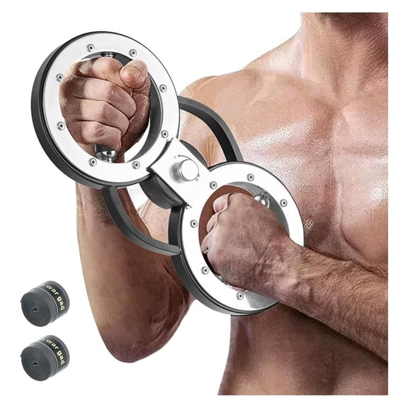 Burn Machine, 12LBS Spinning Arm Trainer with Adjustable Resistance, & 360 Degree Rotating Grips, Upper Body Workout Rotator for Forearm, Shoulder, Chest, Home Gym Exercise